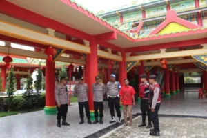 Pengamanan Ketat di Vihara Avalokitesvara Stabat Menjelang Perayaan Imlek